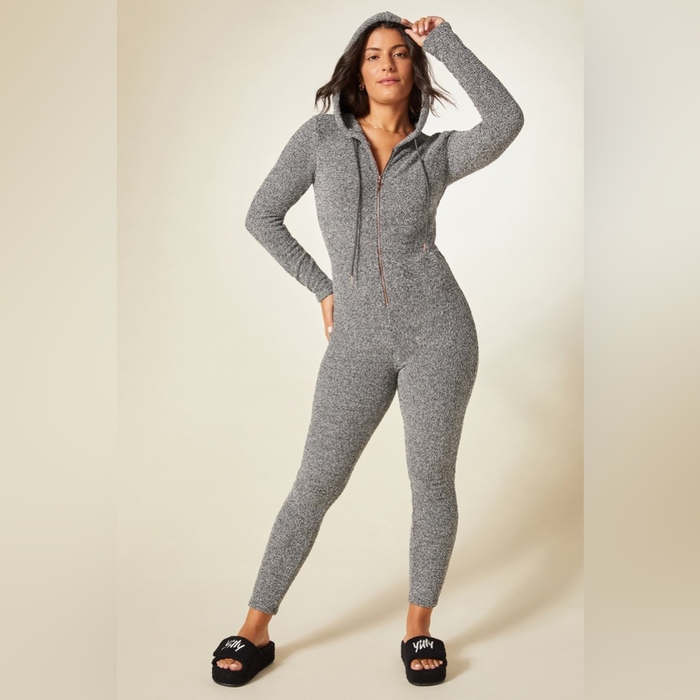 Yitty one piece fleece grey with hood new without tags